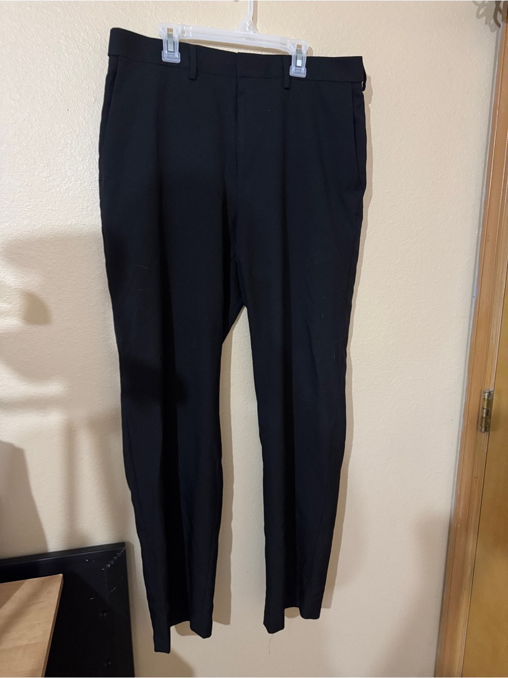 Haggar Black Dress flat Pants Size 34x32
